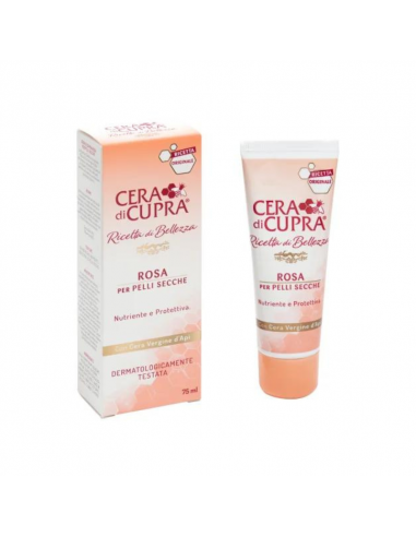 Cera di cupra crema rosa nutriente e protettiva per pelli secche tubo 75ml