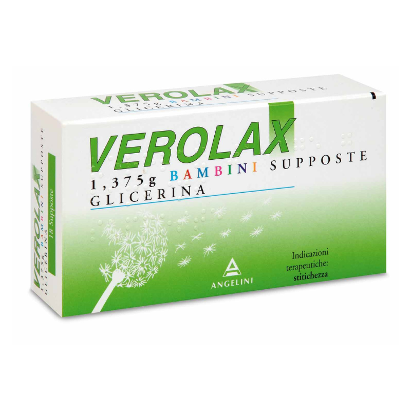 Image of Verolax bambini 18 supposte glicerina per stitichezza 1,375g cod085