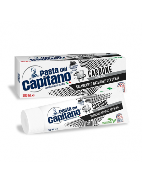 Pasta del capitano dentifricio al carbone vegetale sbiancante naturale 100ml