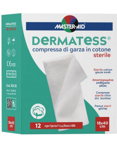 Dermatess cot garza 18x40 12pz