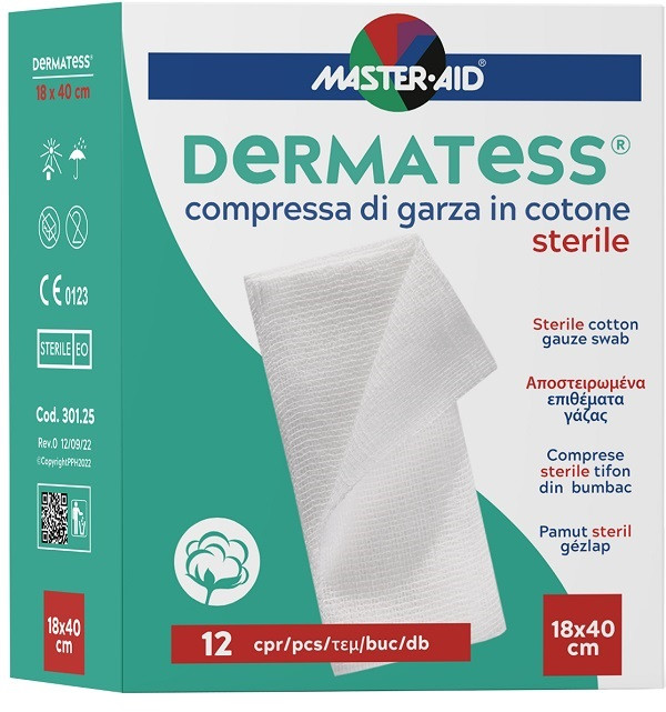 Dermatess cot garza 18x40 12pz