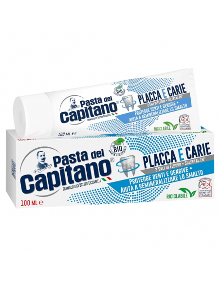 Pasta del capitano dentifricio placca e carie per una pulizia profonda 100ml