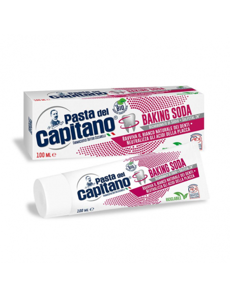 Pasta del capitano dentifricio baking soda per il bianco dei denti 100ml