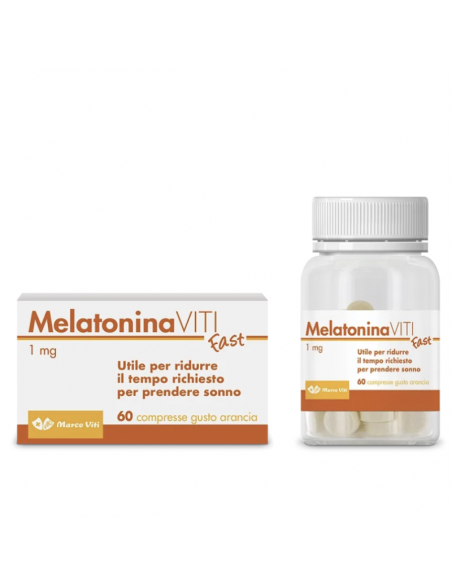 Marco Viti melatonina fast 1mg per favorire il sonno gusto arancia 160 compresse