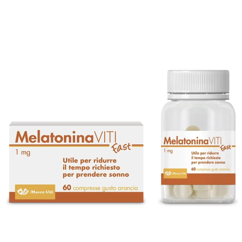 Image of Marco Viti melatonina fast 1mg per favorire il sonno gusto arancia 160 compresse cod085
