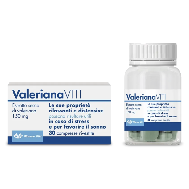 Image of Marco Viti valeriana contro lo stress e l'insonnia 30 compresse rivestite cod085