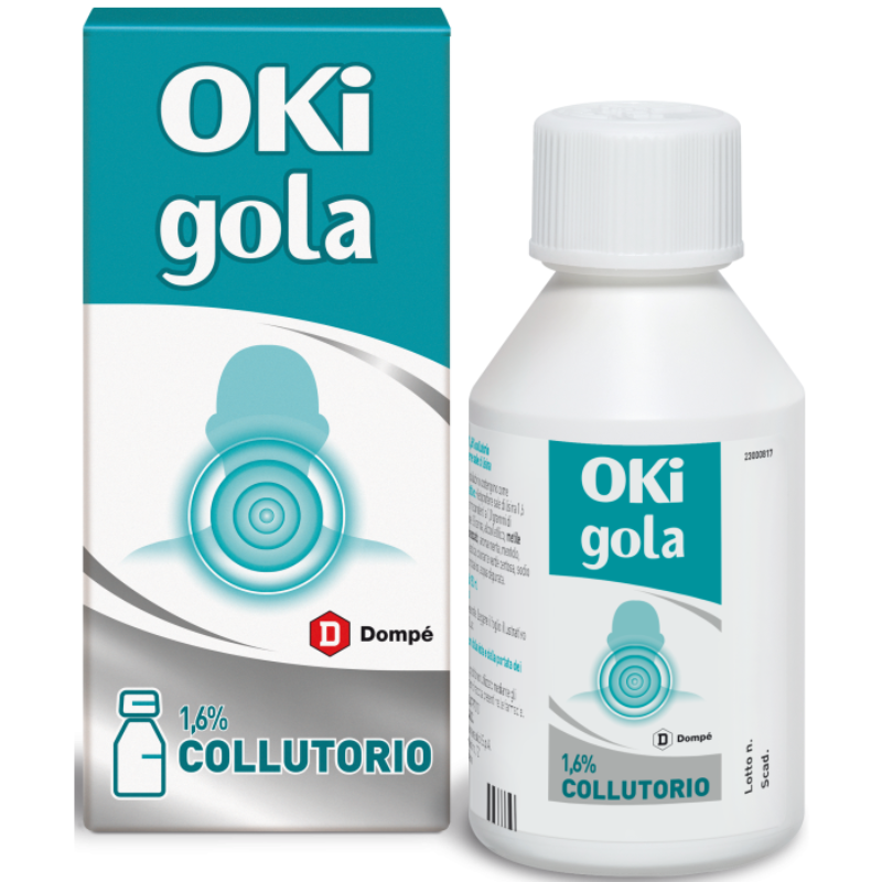 Image of Oki gola collutorio per infiammazione e dolore 1,6% 150ml cod085