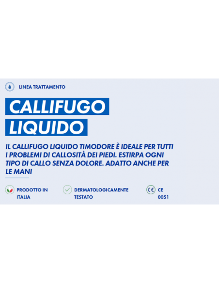 Timodore Callifugo liquido con pennello ad azione estirpante contro calli e  duroni 12ml