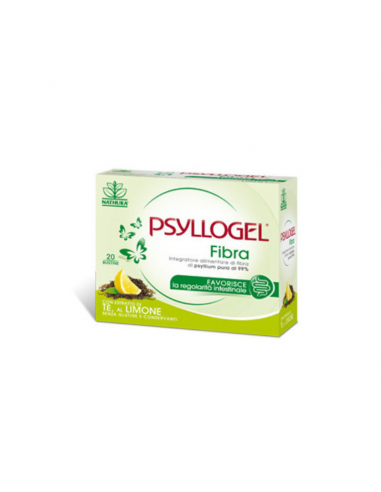 Psyllogel fibra tè al limone per favorire la regolarità intestinale 20 bustine