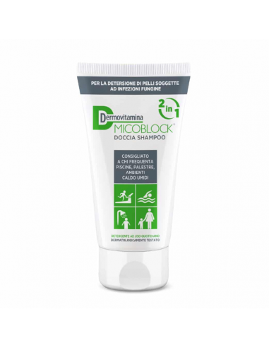 Dermovitamina micoblock doccia shampoo 2 in 1 per chi frequenta piscine e palestre 200ml