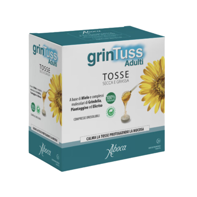 Image of Grintuss Adulti compresse orosolubili per calmare la tosse e proteggere la mucosa 20 compresse cod085