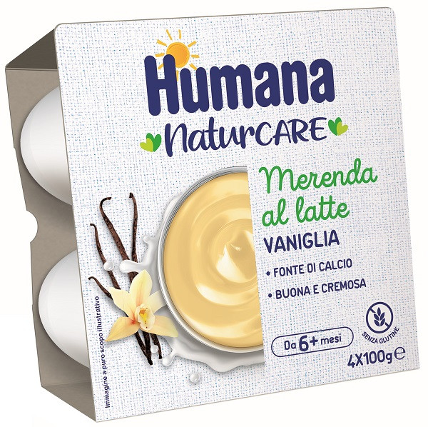 Humana merenda vaniglia 4x100g