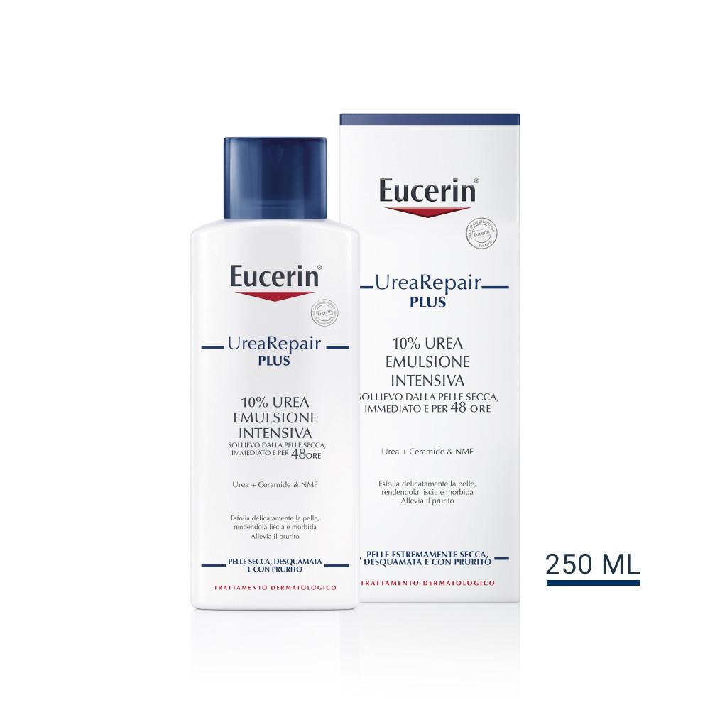 Image of Eucerin UreaRepair Plus 10% urea emulsione intensiva per pelle estremamente secca, desquamata e con prurito 250ml cod085