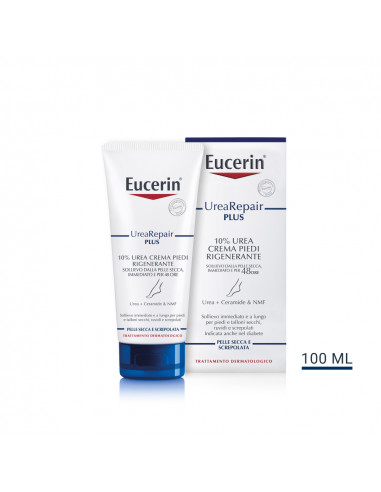 Eucerin UreaRepair Plus 10% urea crema piedi rigenerante per pelle secca e screpolata 100ml
