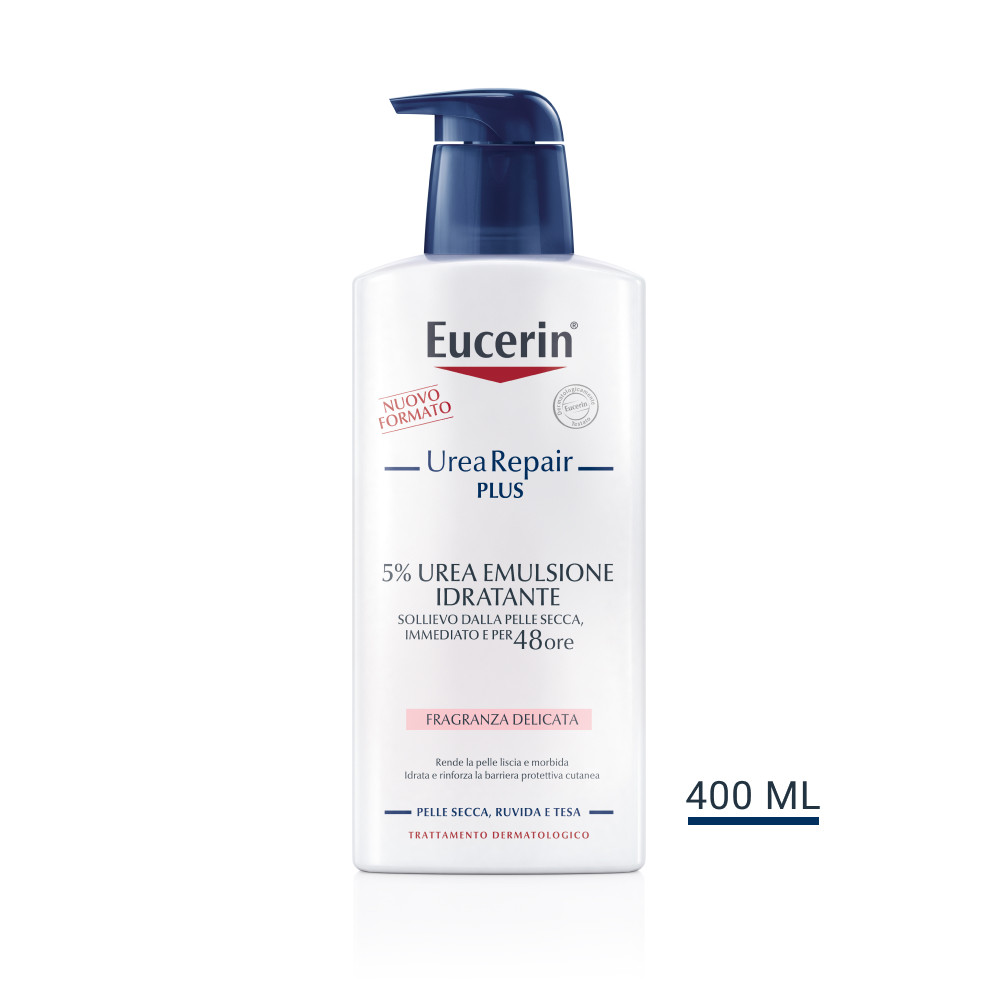 Image of Eucerin UreaRepair Plus 5% urea emulsione idratante per pelle secca, tesa e ruvida fragranza delicata 400ml cod085