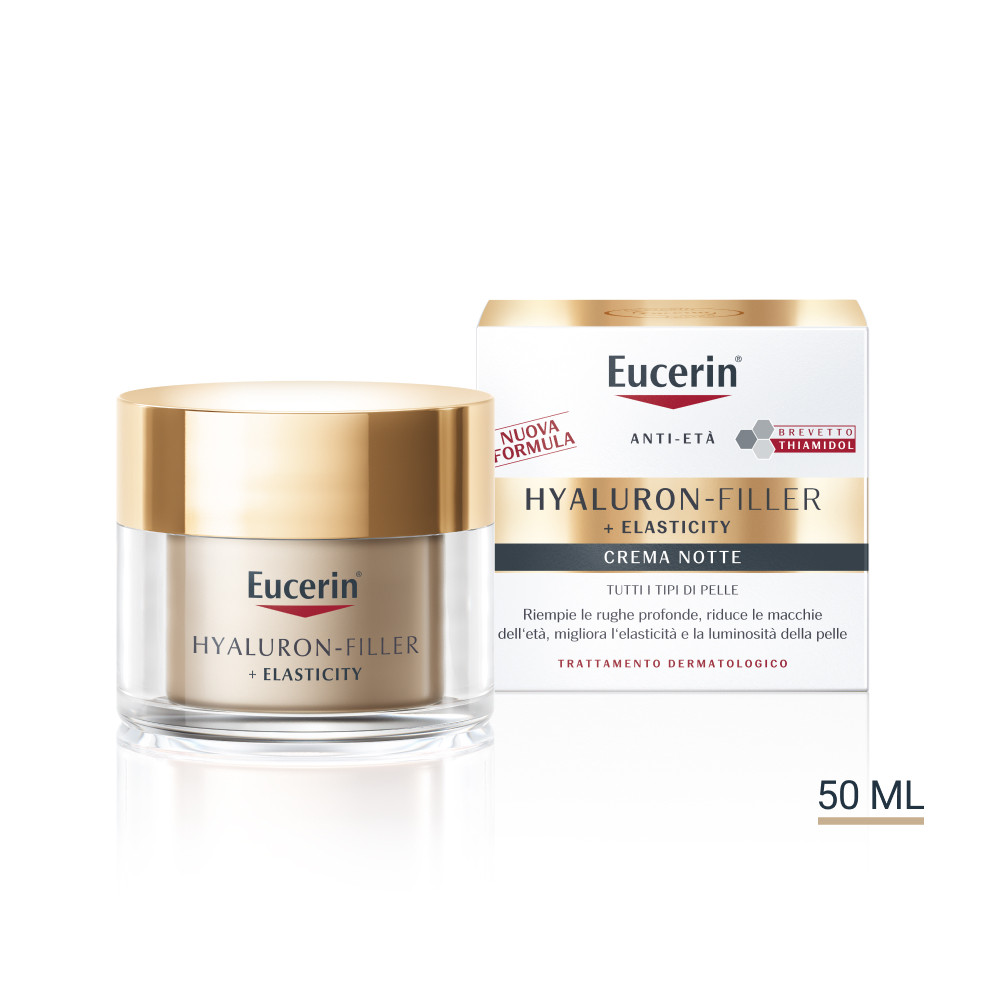 Image of Eucerin Hyaluron-Filler +Elasticity crema viso notte anti-età per tutti i tipi di pelle 50ml cod085