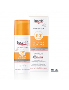 Eucerin Sun Protection Pigment Control fluido viso solare contro l'iperpigmentazione della pelle SPF50+ 50ml