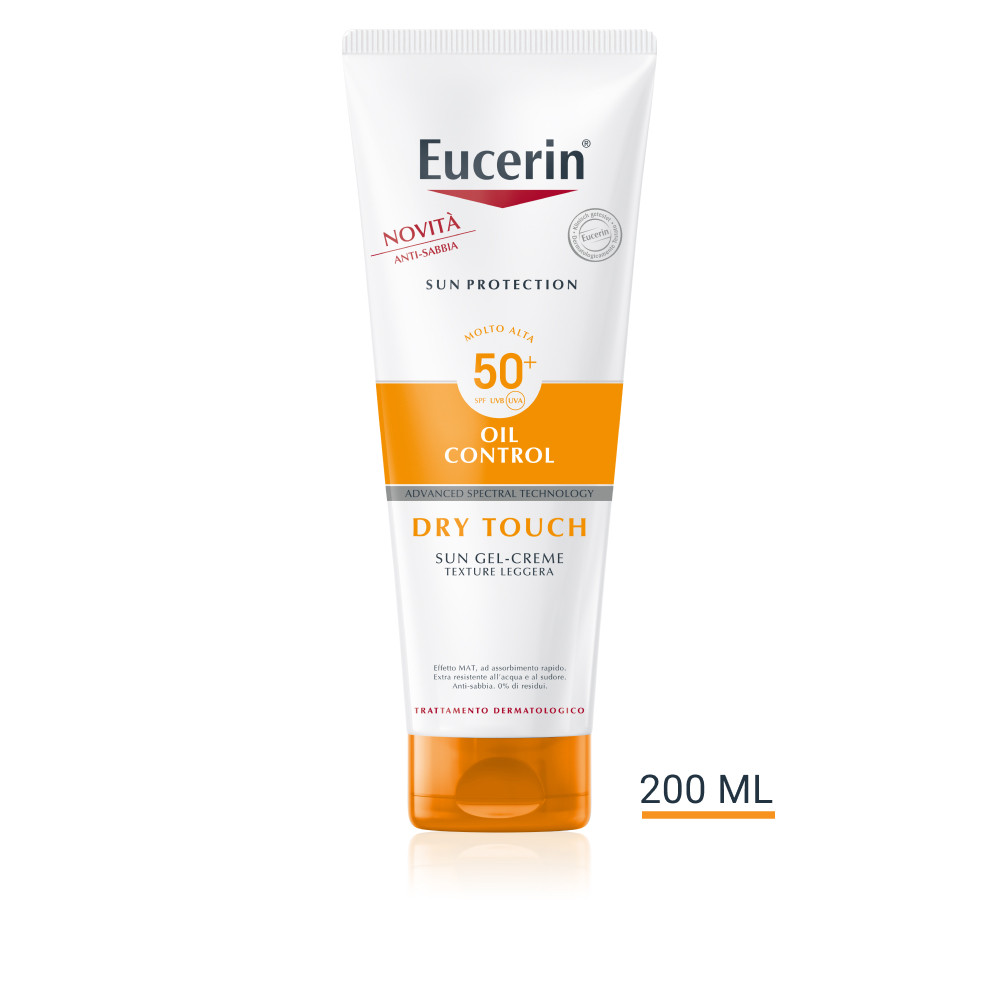Image of Eucerin Sun Protection Oil Control gel-crema corpo solare secco per tutti i tipi di pelle SPF50+ 200ml cod085