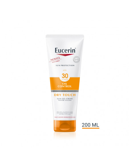 Eucerin Sun Protection Oil Control gel-crema corpo solare secco per tutti i tipi di pelle SPF30 200ml