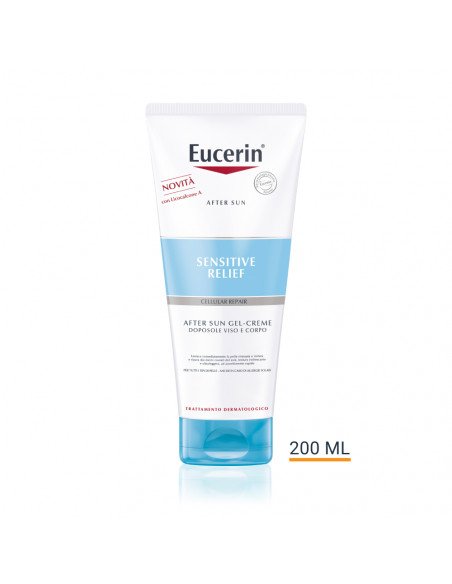 Eucerin After Sun Sensitive Relief gel-crema viso e corpo doposole per tutti i tipi di pelle 250ml