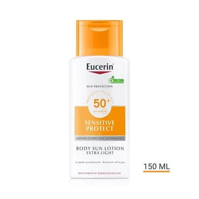 Image of Eucerin Sun Protection Sensitive Protect lozione corpo solare extra light SPF50+ 150ml cod085
