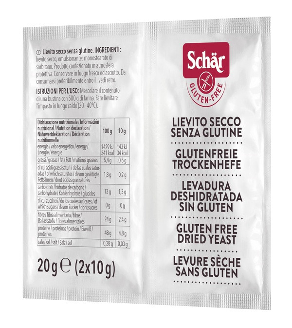 Lievito secco Schär senza glutine 2 bustine 10g