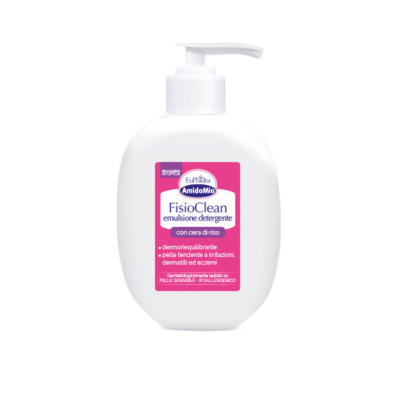 Image of Euphidra AmidoMio fisioclean emulsione detergente per pelli tendenti a irritazioni, dermatiti ed eczemi 200ml cod085