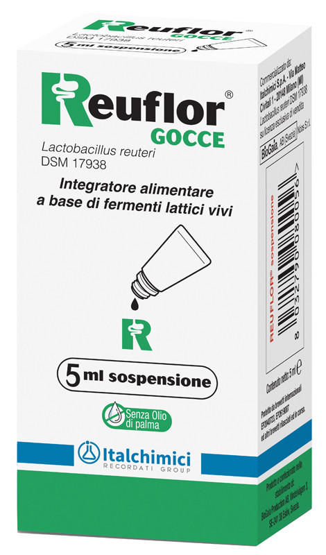 Reuflor gocce fermenti lattici vivi per l'equilibrio della flora intestinale 5ml