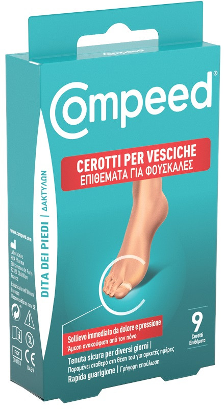Compeed Cerotto Vesciche Dita Dei Piedi 9 Pezzi Carton-image