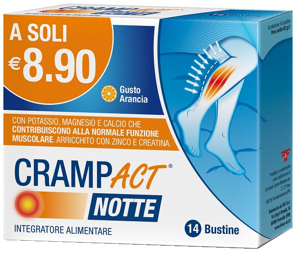 Image of Crampact Notte per il mantenimento della pressione sanguigna e della funzione muscolare 14 bustine cod085