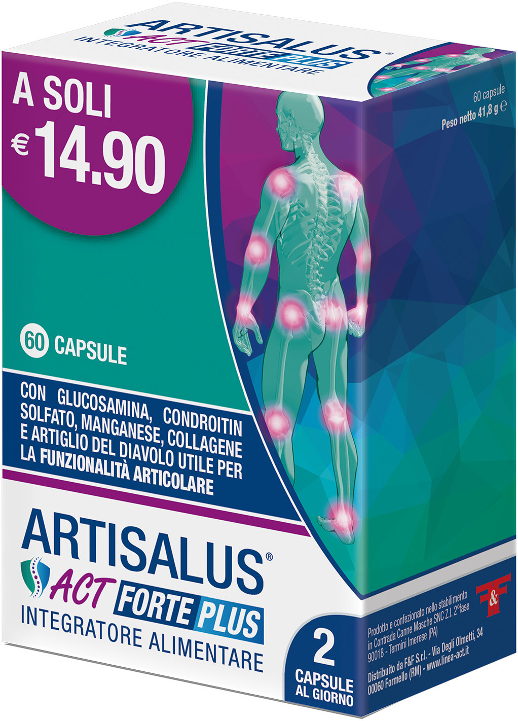 Image of Artisalus Act Forte Plus per la funzionalità articolare 60 capsule cod085