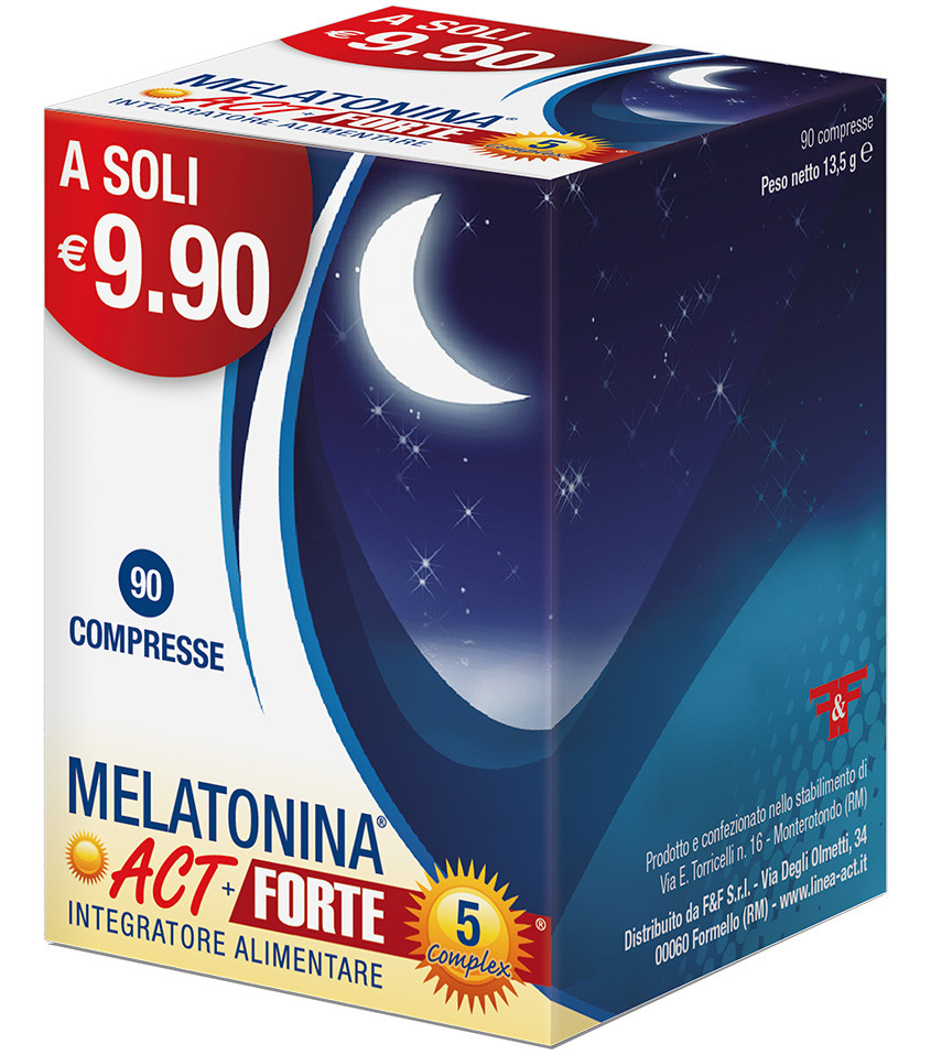 Image of Melatonina Act +5 Complex Forte per ridurre il tempo di addormentamento 90 compresse cod085
