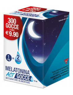 Melatonina Act gocce per ridurre il tempo di addormentamento 15ml 300 gocce
