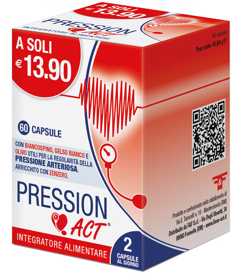 Image of Pression Act per la pressione arteriosa e l'apparato cardiovascolare 60 capsule cod085
