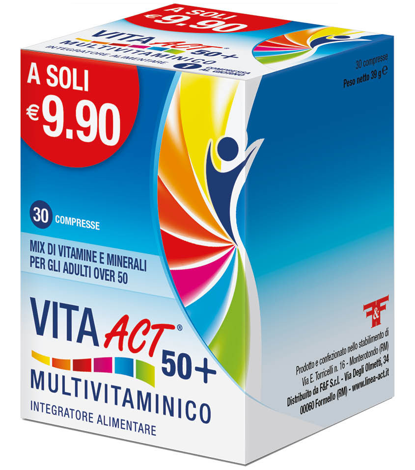 Image of Vita Act 50+ Multivitaminico per il benessere generale degli adulti 30 compresse cod085