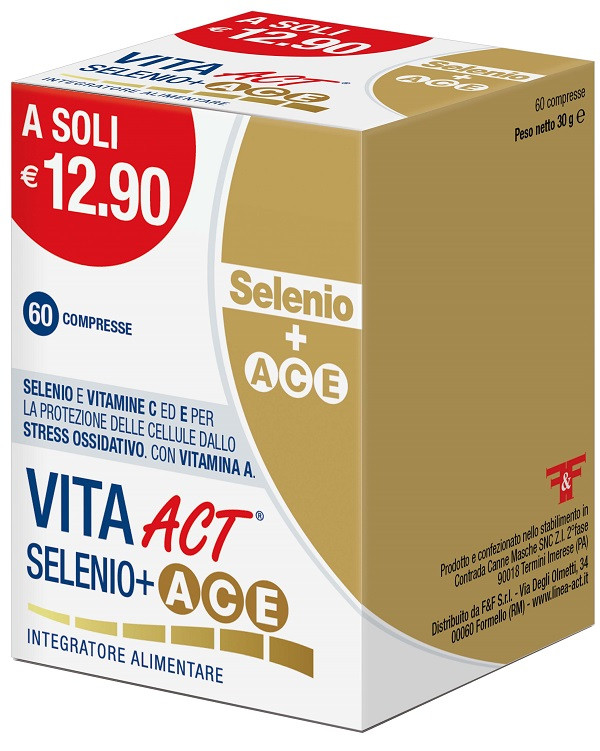 Image of Vita Act Selenio + ACE per proteggere le cellule dallo stress ossidativo 60 compresse cod085