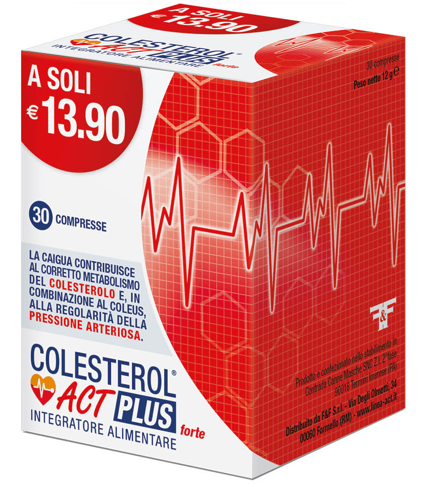 Colesterol Act Plus Forte per il mantenimento del colesterolo e della pressione arteriosa 30 compresse