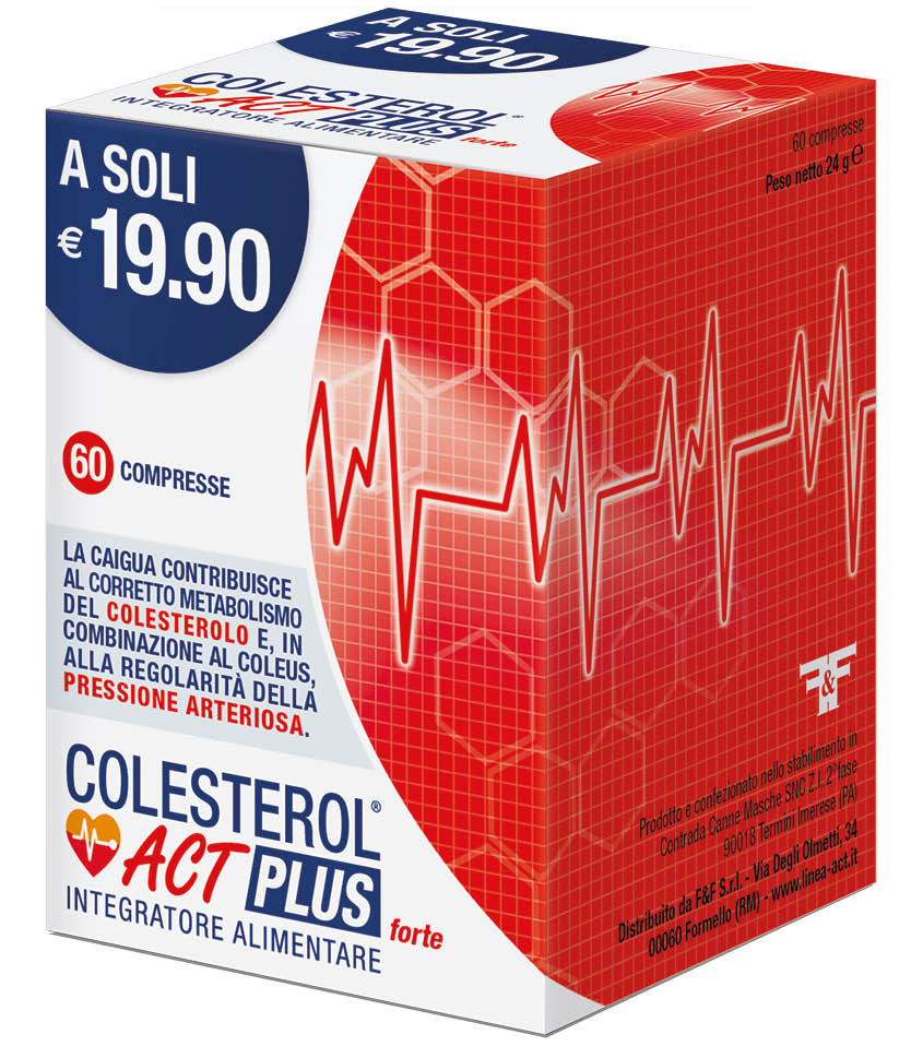 Image of Colesterol Act Plus Forte per il mantenimento del colesterolo e della pressione arteriosa 60 compresse cod085