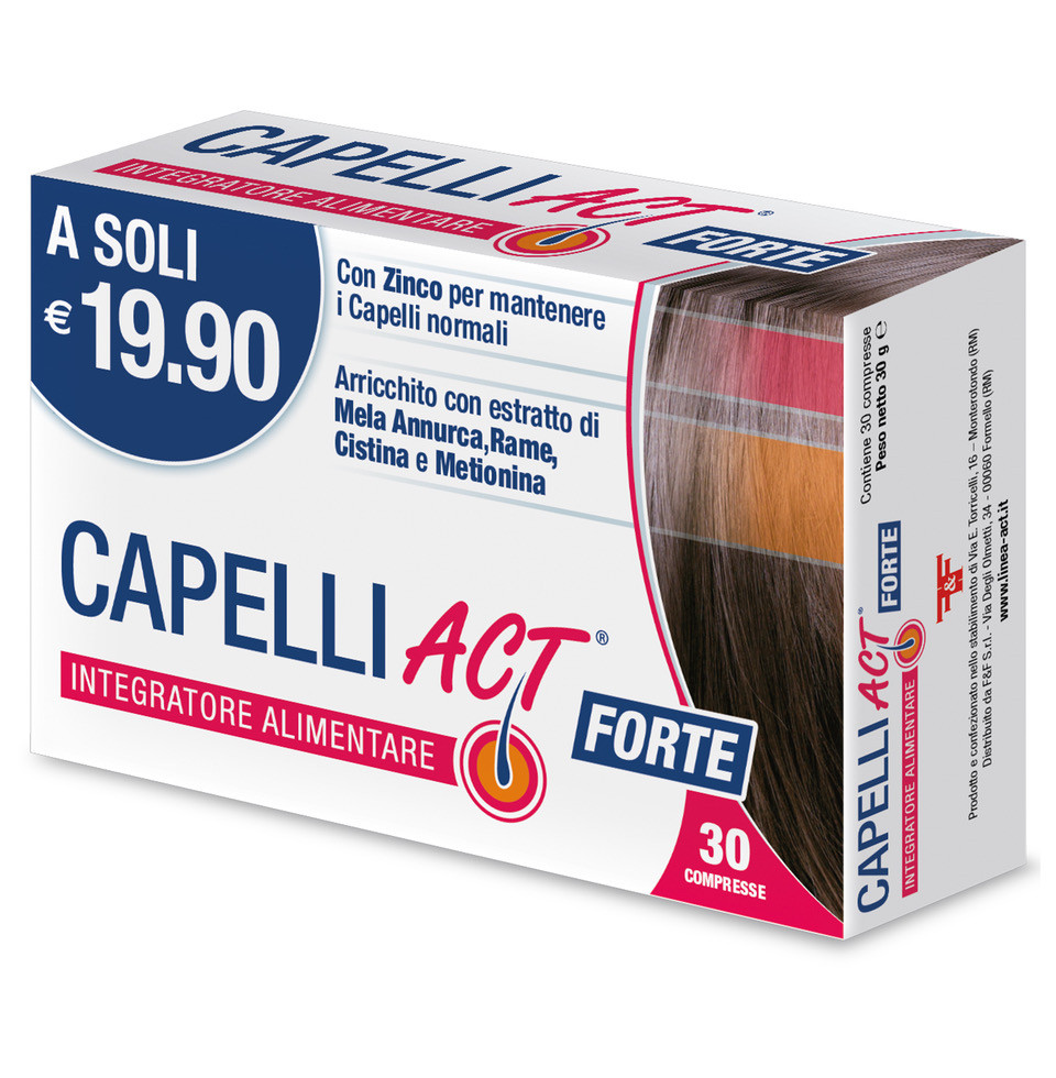 Image of Capelli Act Forte per il mantenimento di capelli normali 30 compresse cod085