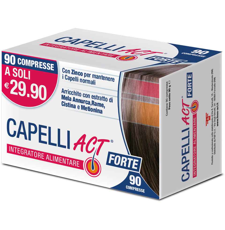 Image of Capelli Act Forte per il mantenimento di capelli normali 90 compresse cod085