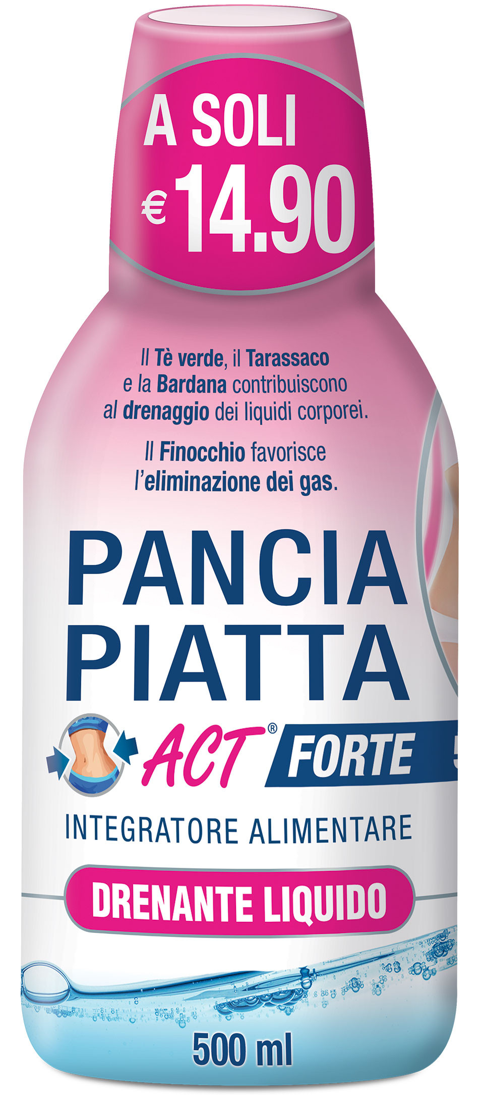 Image of Pancia Piatta Act Forte drenante liquido 500ml cod085