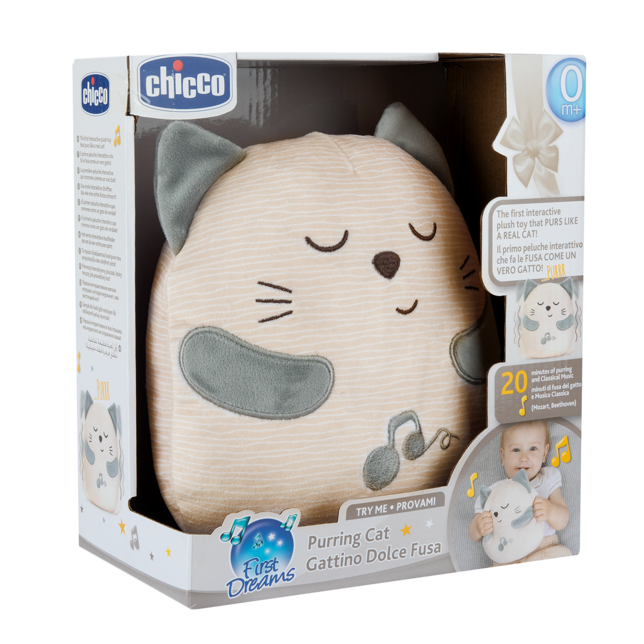 Image of Chicco Gioco Primi Pupazzi Gattino Dolce Fusa 0+ mesi cod085