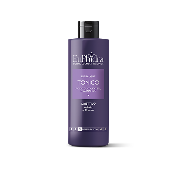 Image of Euphidra Ultralight tonico acido glicolico esfoliante e illuminante 200ml cod085