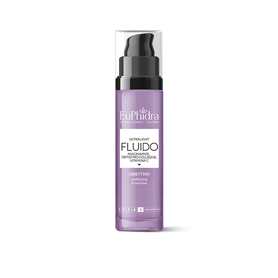 Image of Euphidra Ultralight fluido niacinamide, peptidi e vitamina C illuminante e uniformante 50ml cod085