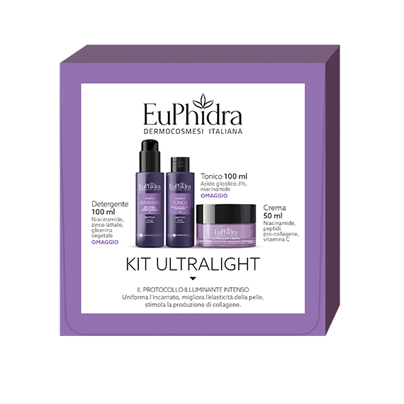 Image of Euphidra Ultralight Kit Protocollo Illuminante per uniformare l'incarnato e migliorare l'elasticità della pelle cod085