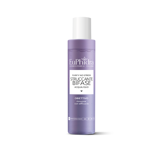 Image of Euphidra Purify No Stress struccante bifasico per rimuovere il make up 150ml cod085