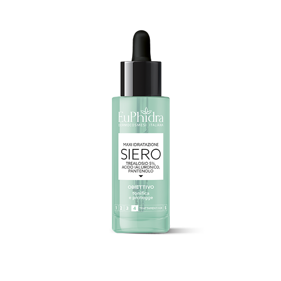 Image of Euphidra maxi idratazione siero trealosio e acido ialuronico protettivo e tonificante 30ml cod085