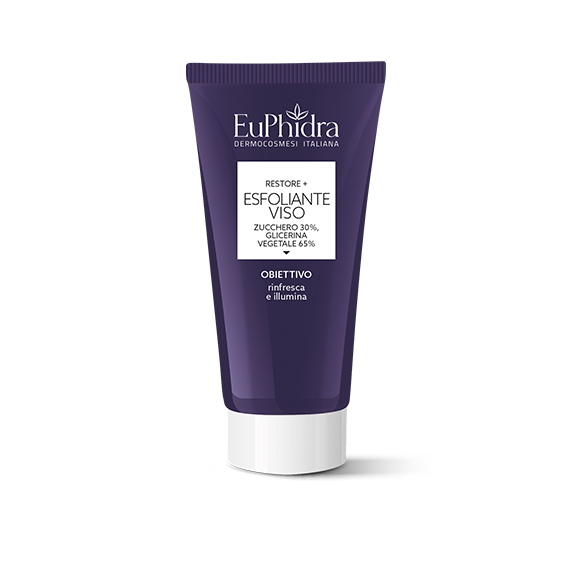 Image of Euphidra Restore+ Esfoliante zucchero e glicerina vegetale rinfrescante e illuminante 75ml cod085