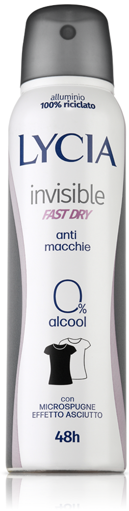 Lycia Invisible Fast Dry spray deodorante 48h anti macchie 150ml