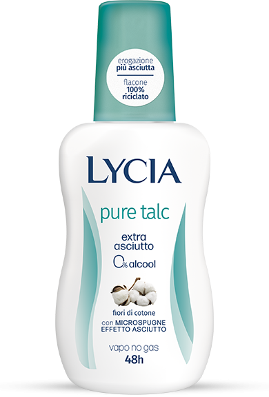 Lycia Pure Talc vapo no gas 48h extra asciutto Talco e Fiori di cotone 150ml